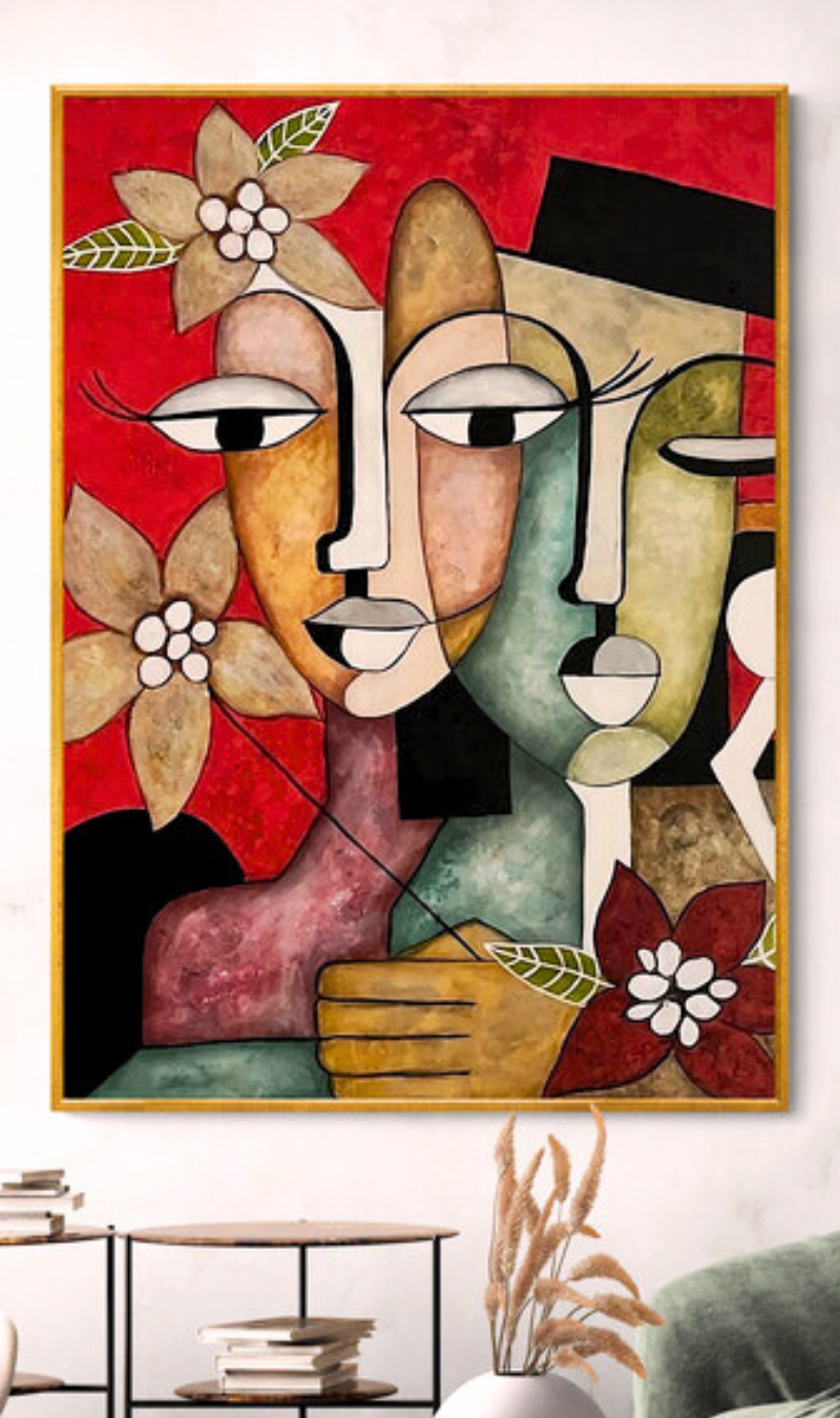 Tableau Abstrait Romantique