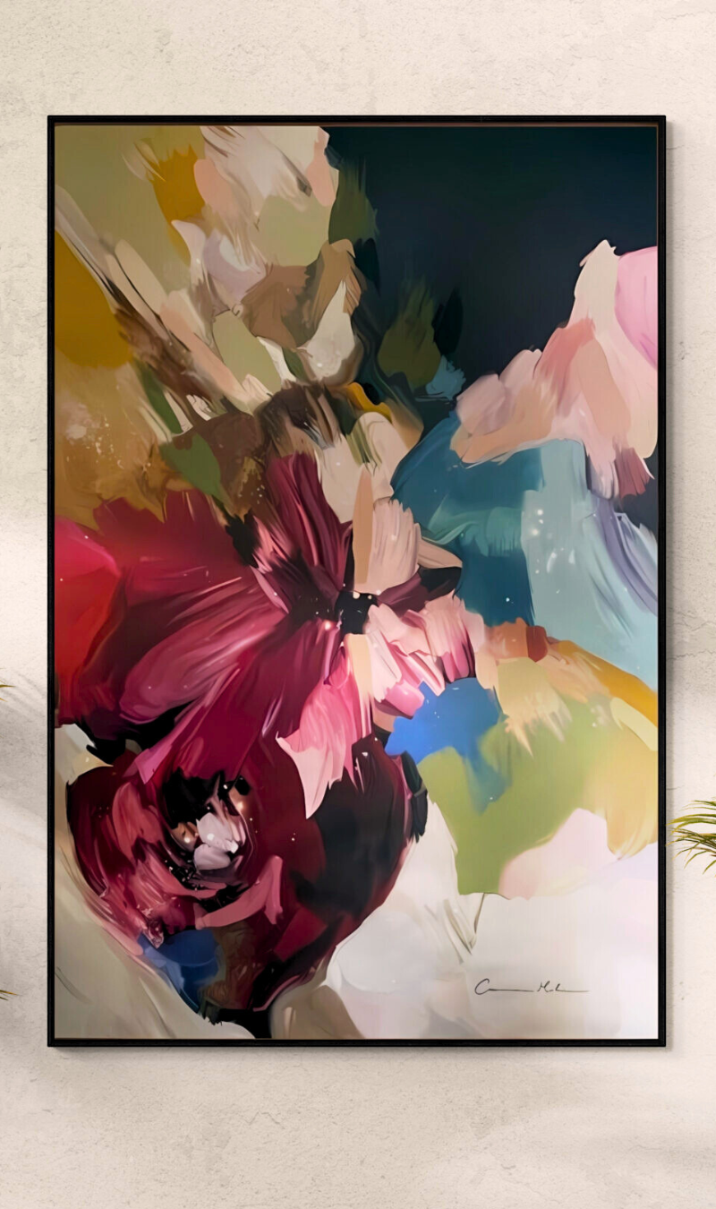 Tableau Moderne de pétales de fleurs