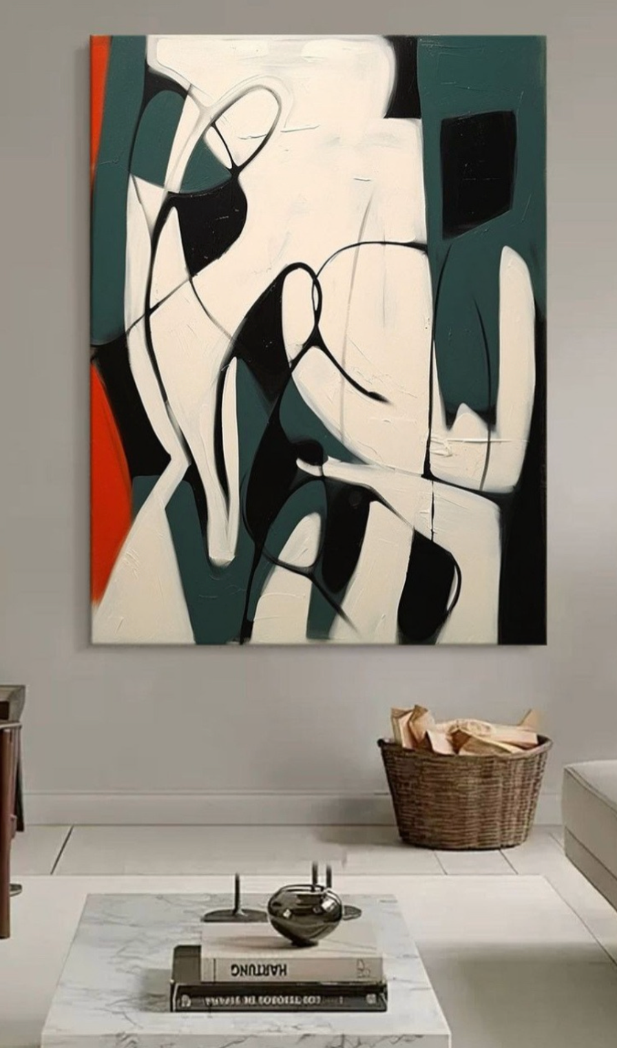 Tableau Abstract Green Black