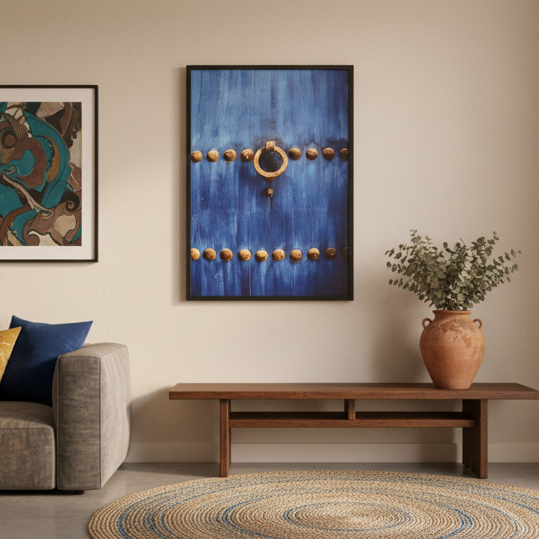 "Porte Bleu Majorelle - Échos du Maroc"