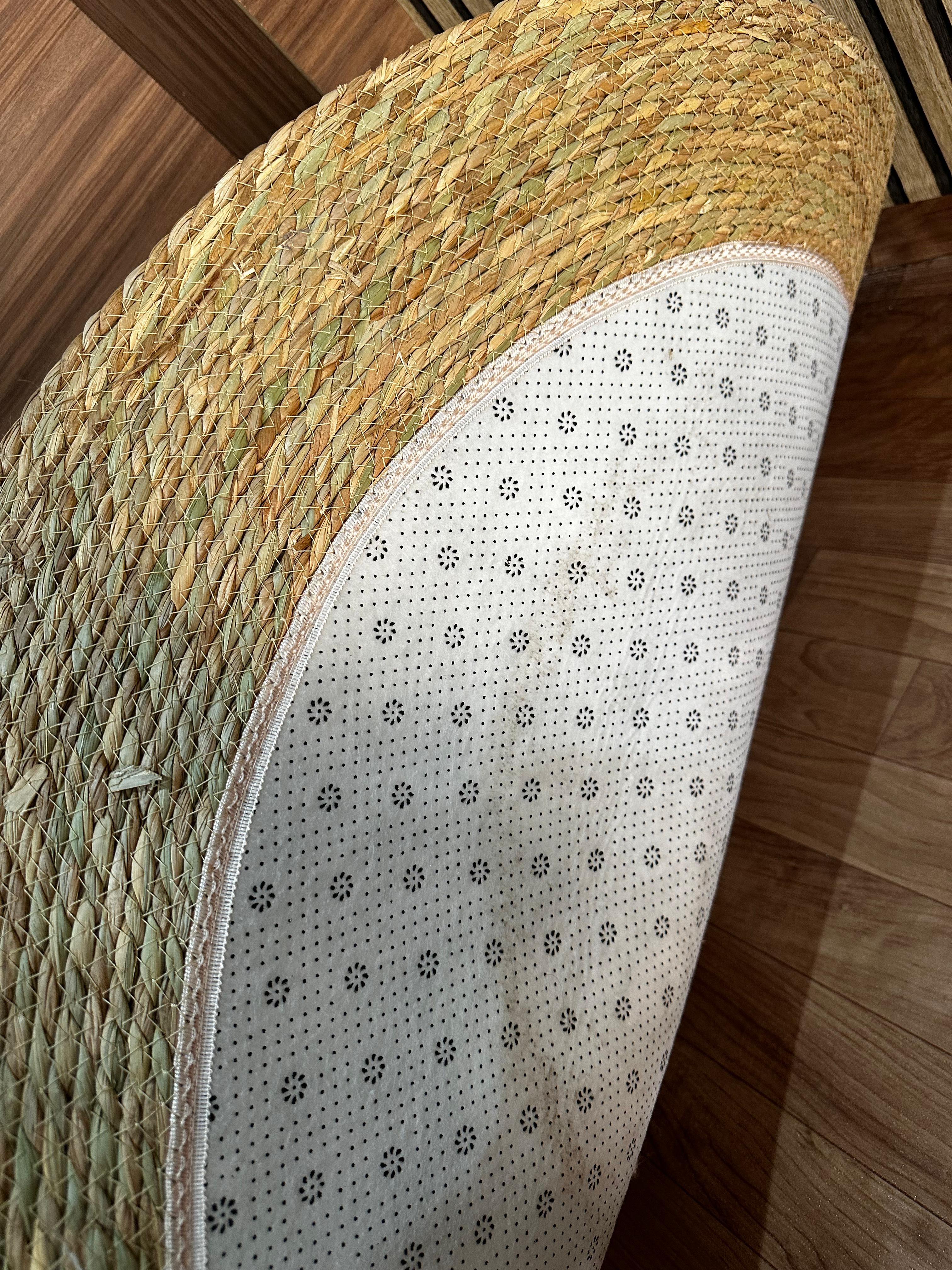 Tapis Rond fourrure blanc