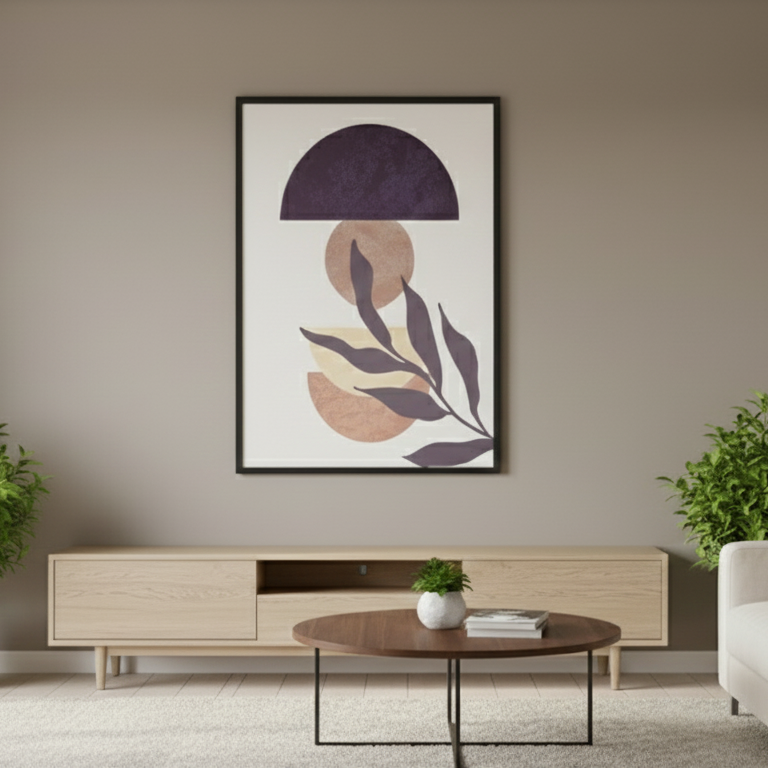 "Formes et Feuilles - Harmonie Géométrique"